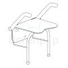 Etac Relax 81703040 shower seat with armrests and support legs white