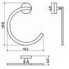 Clou Flat CL0902056 towel ring chrome