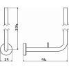 Clou Slim CL090303541 spare roll holder brushed stainless steel