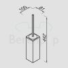 Geesa Modern Art 351002 toilet brush holder wall (white brush head) chrome