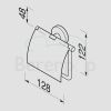 Geesa Nemox Stainless Steel 650805 toiletrolhouder met klep RVS geborsteld