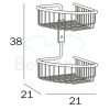 Inda AV0320CR double corner soap basket chrome