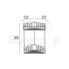 Inda Hotellerie AV032ACR double corner wire basket chrome