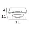 Inda Touch - Divo - Mito R1511B002 soap dish satin glass