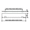 Keuco Moll 12710015800 glass shelf 800mm chrome