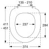 Pressalit Scandinavia PLUS 758052-D05999 toilet seat with cover manhattan