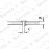 Villeroy en Boch Subway PGR60458500009 h-profile small, 200cm, 8mm