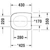 Duravit D-Code compact 0067390099 toilet seat with lid white