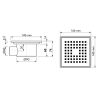 Easy Drain Aqua Plus Quattro AQUA+15X15FT30 shower drain 15x15cm side outlet