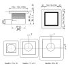 Easy Drain Aqua Plus Quattro Tile AQUA+10X10MSI6T shower drain 10x10cm side spout