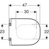 Geberit 300 Comfort Square S8H51103000G toilet seat with cover white *no longer available*
