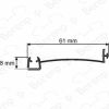 Huppe universal 070025 sealing profile II, 200cm / 8mm