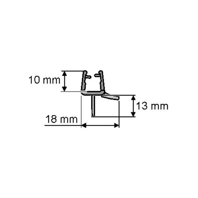 Huppe universal 070043 Ablaufprofil gebogen 88cm / 6mm