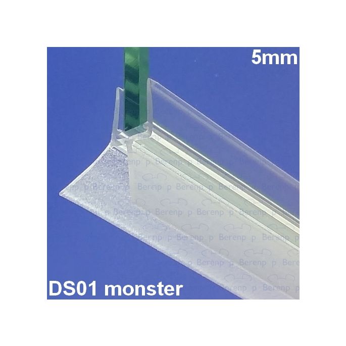 Exa-Lent Universal Probenstück Duschgummi Typ DS01 - 2cm lang und geeignet für Glasdicke 5mm - 2 Klappen