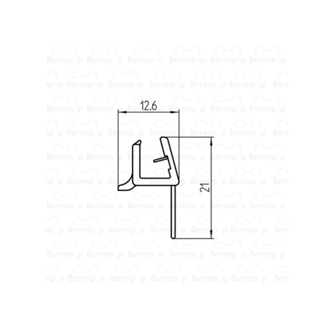 Duscholux 250236.01.000.1000 drainage profile horizontal, 100cm, 6mm