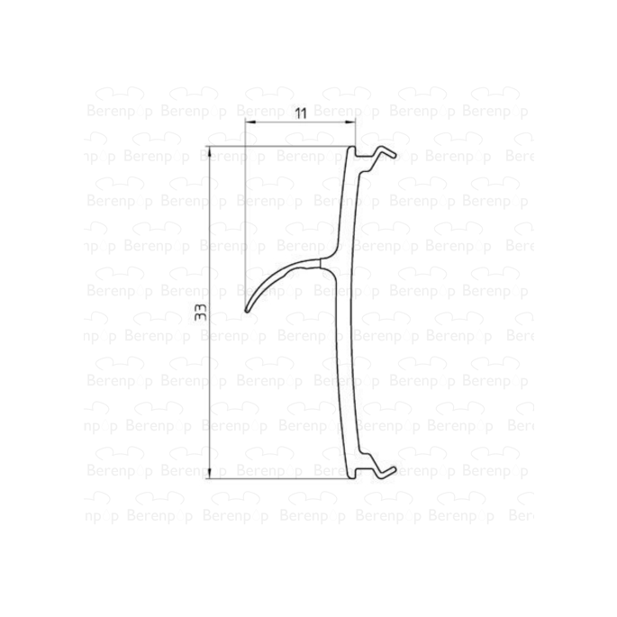 Duscholux 250544.01.061.2100 hinge seal, 210cm, pergamon *no longer available*