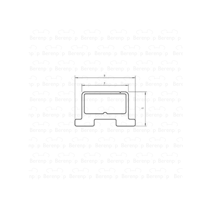 Duscholux 620236.01.061.2100 Magnetprofil, 210cm, pergamon