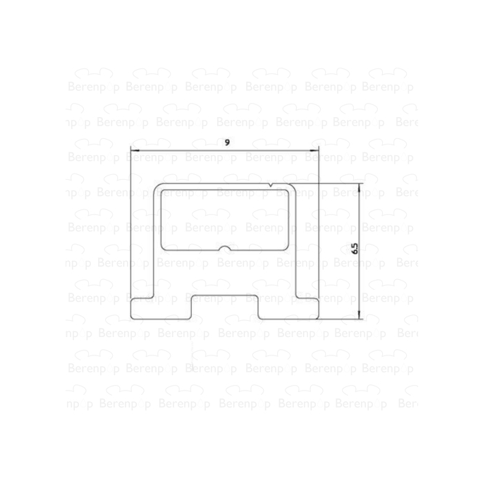 Duscholux 620201.01.001.2150 magnetic profile, 215cm, white