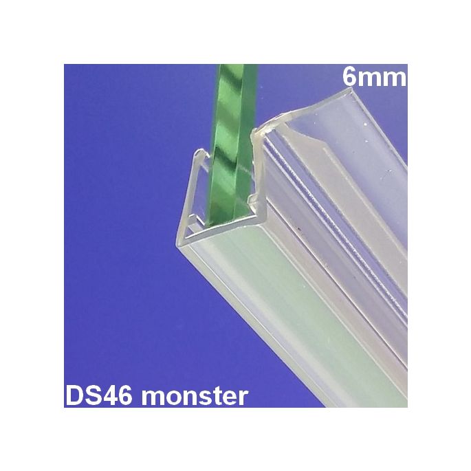 Exa-Lent Universal Probestück Duschgummi Typ DS46 - 2cm Länge und passend für Glasstärke 6mm - Anschlagprofil 1 Klappe
