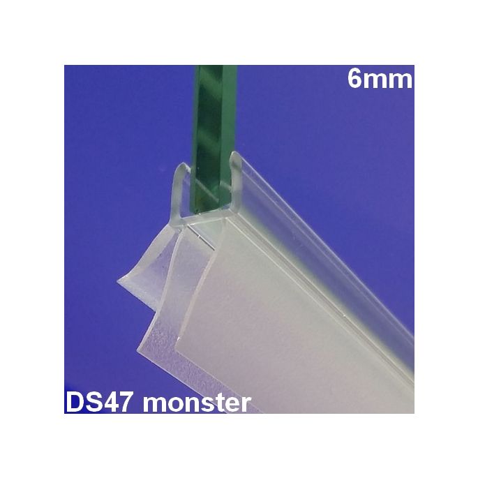 Exa-Lent Universal Probenstück Duschgummi Typ DS47 - 2cm Länge und geeignet für Glasstärke 6mm - 3 Klappen