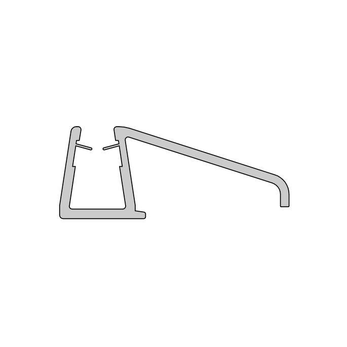 HSK E100059-2 gebogen Wasserabweisprofil für 4-teilige Viertel Runde Duschtür
