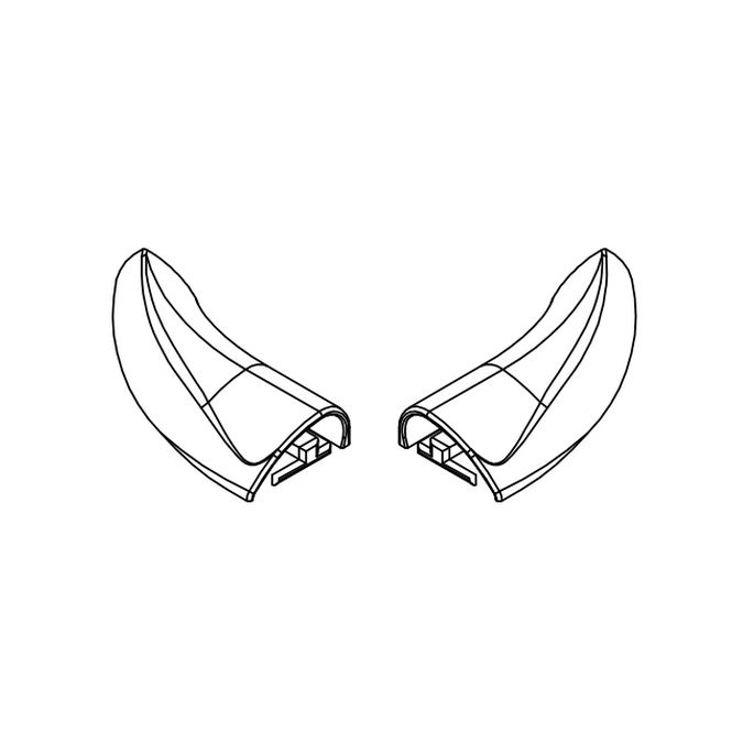 HSK E100211-11-41 Wasserleistenendkappe, Chrom