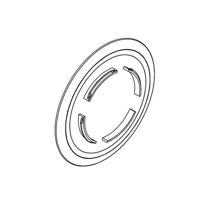 HSK E100217-1-41 Abdeckkappe Scharnier, Satz von 10 Stück, Chrom