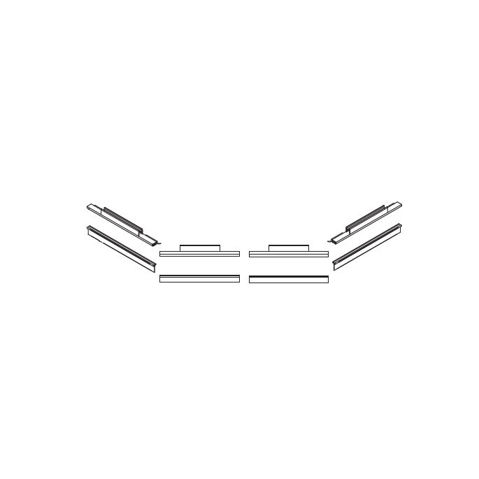 HSK Exklusiv E85058 glass door sill guards for pentagon with revolving doors L + R, 6mm *no longer available*