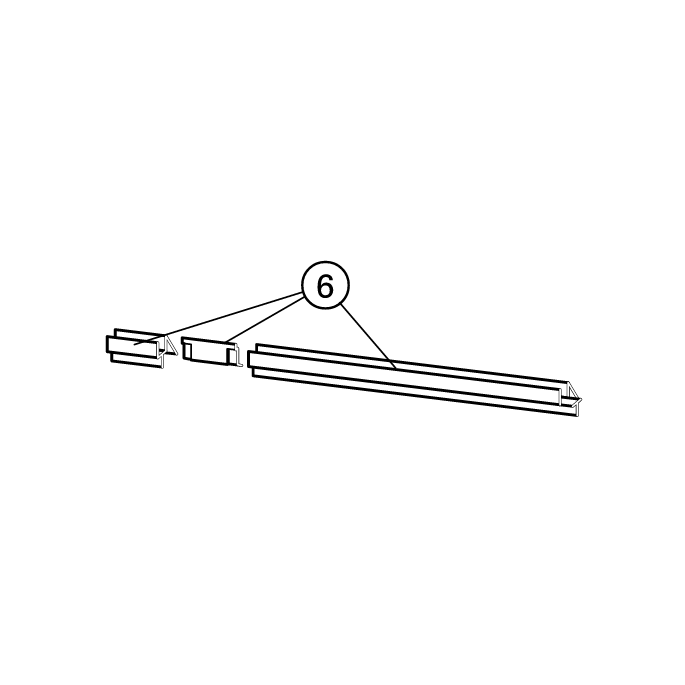 Huppe 1002, 054217 drain profile for revolving door for side wall