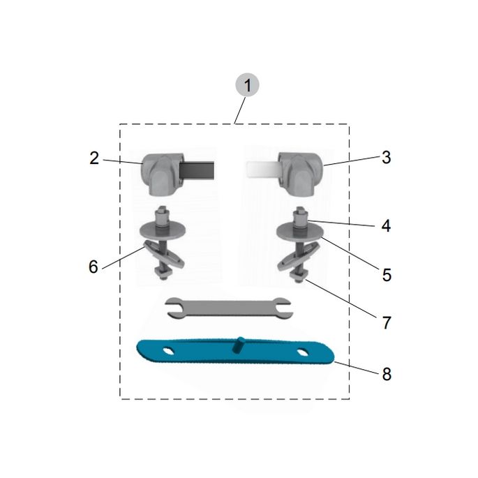 Ideal Standard Softmood TV111AA set of 2 hinges chrome