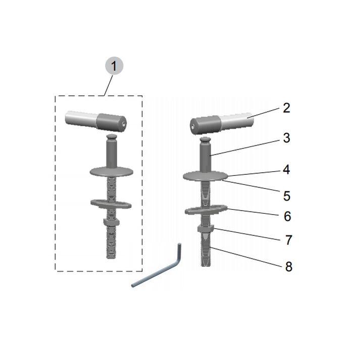 Ideal Standard Tonic K7288AA set of 2 hinges chrome