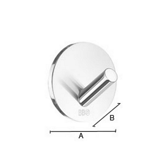 Smedbo Beslagsboden BX1080 design haken mini matt white stainless steel