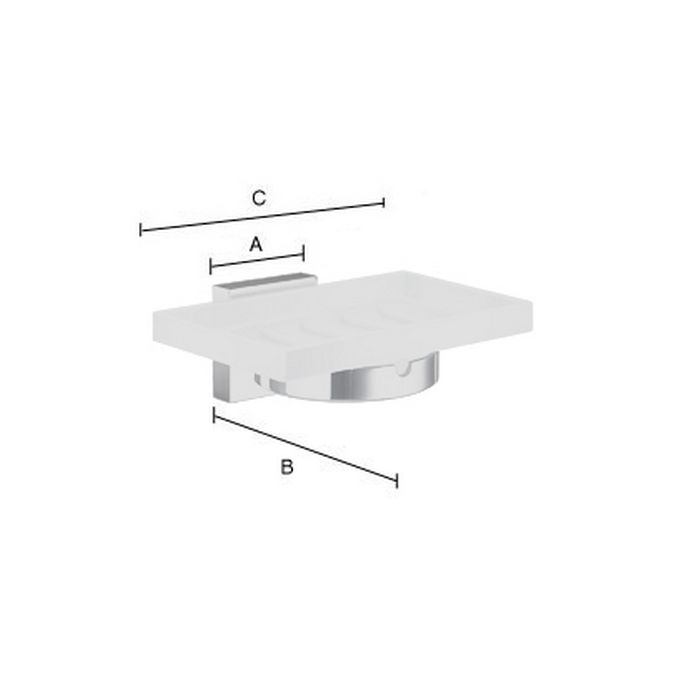Smedbo House RK342P holder with soap dish chrome