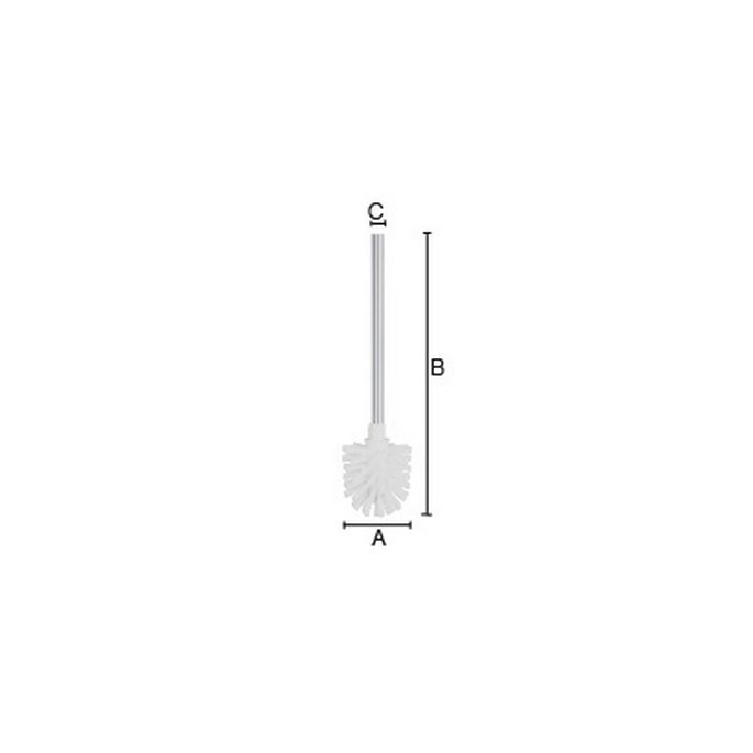 Smedbo XTRA HK237 spare toilet brush with handle chrome