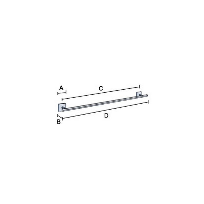 Smedbo House RK3464 towel rail 65cm chrome