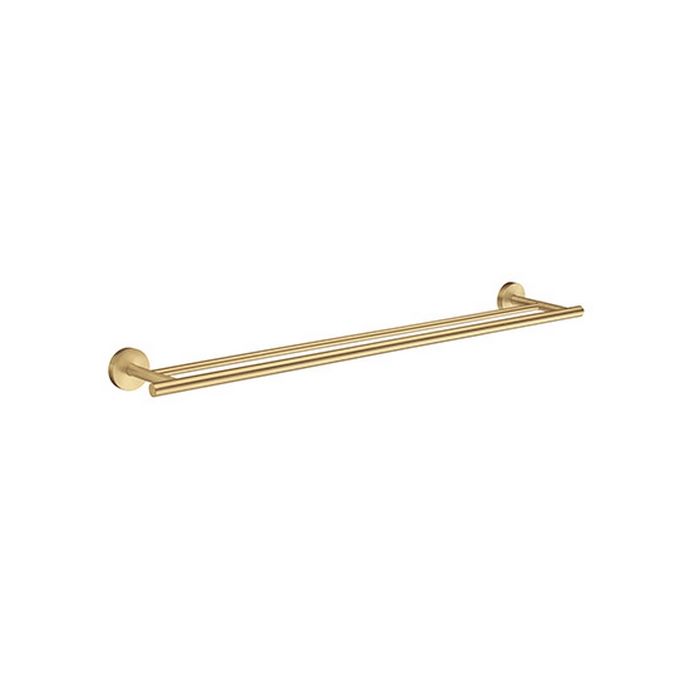 Smedbo Home HV3364 double towel rail 65cm matt brass