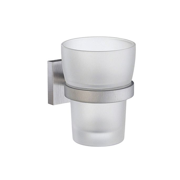 Smedbo House RS343 holder with tumbler matt chrome