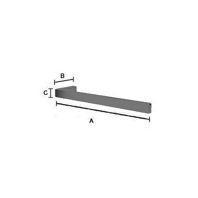 Smedbo Outline FB211 towel rail 38cm mat black