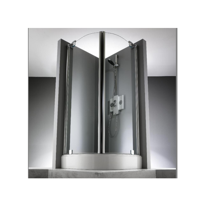 Huppe 1002, 069729 set of drain profiles for 2-part quarter-round corner entry
