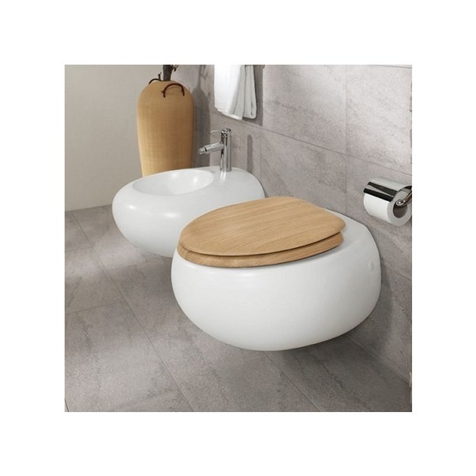 Villeroy und Boch Pure Stone 98M16100 WC-Sitz mit Deckel Eiche *nicht länger verfügbar*