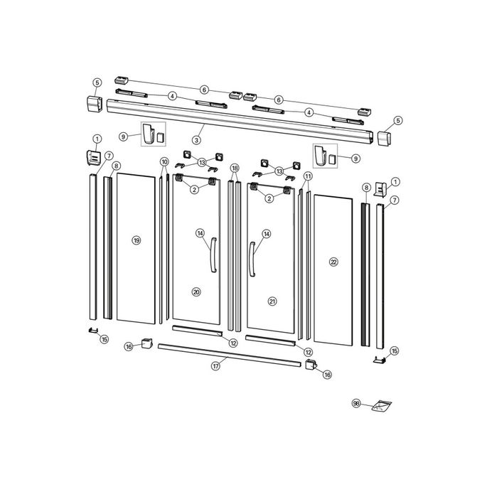 Huppe Aura elegance - Design elegance, 025415 Rollenhalter, Satz komplett (2 Stück)