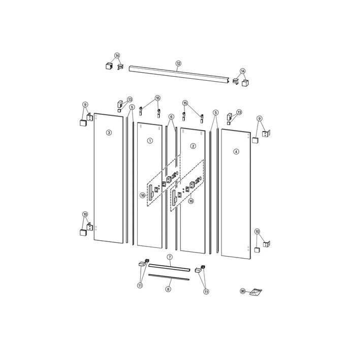 Huppe Vista pure, 066306 afvoerprofiel