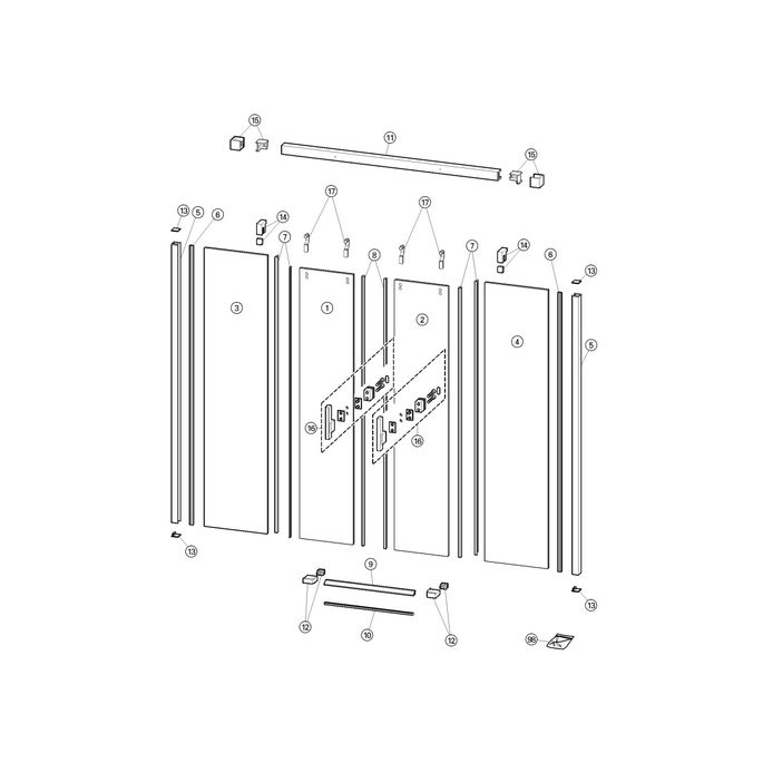 Huppe Vista pure, 066306 afvoerprofiel