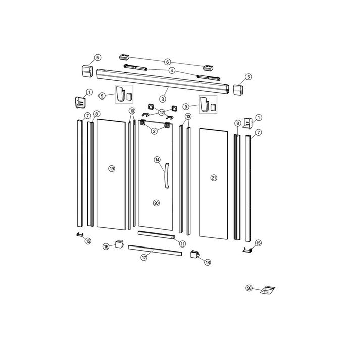 Huppe Aura elegance, 051230 handle