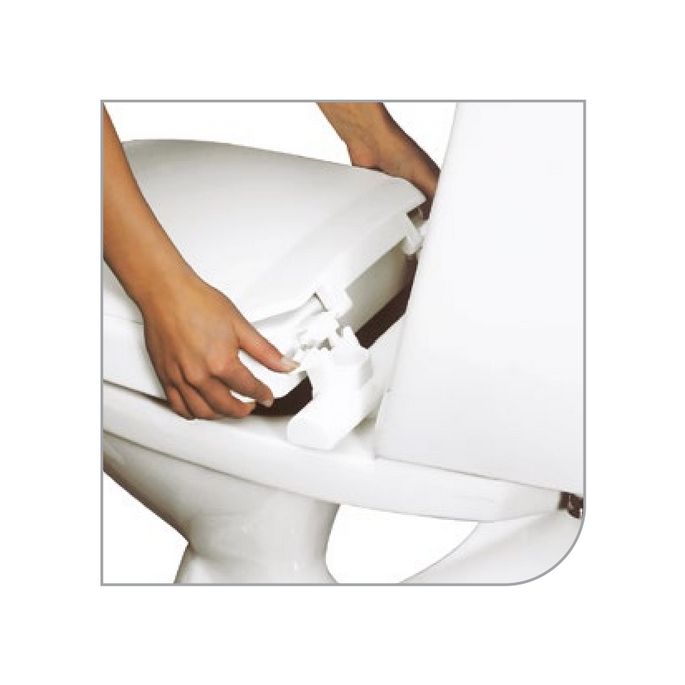 Etac Hi-Loo 80301106 toilet seat with lid 6cm fixed-mounted white