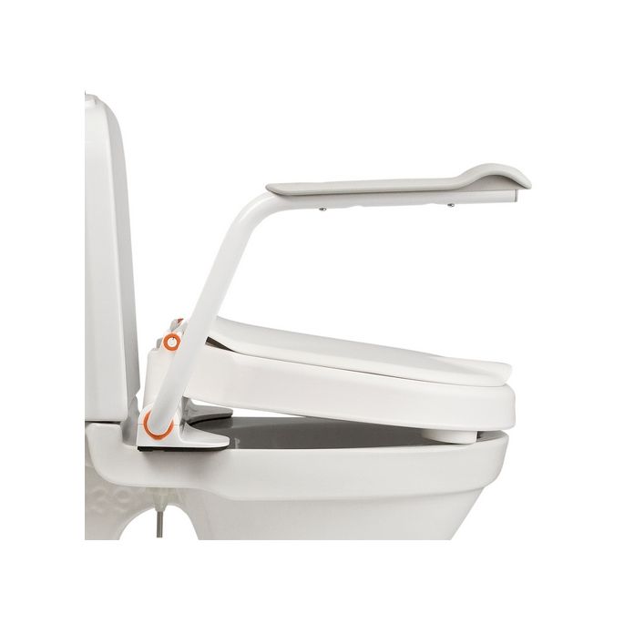 Etac Hi-Loo 803013162 toilet seat with lid 6cm and armrests white