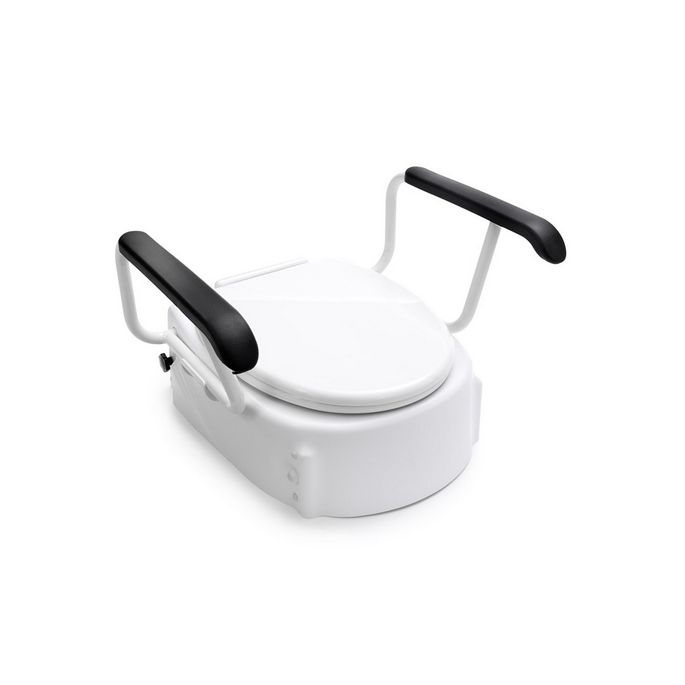 Handicare (Linido) 10659 toilet seat with folding armrests and lid white