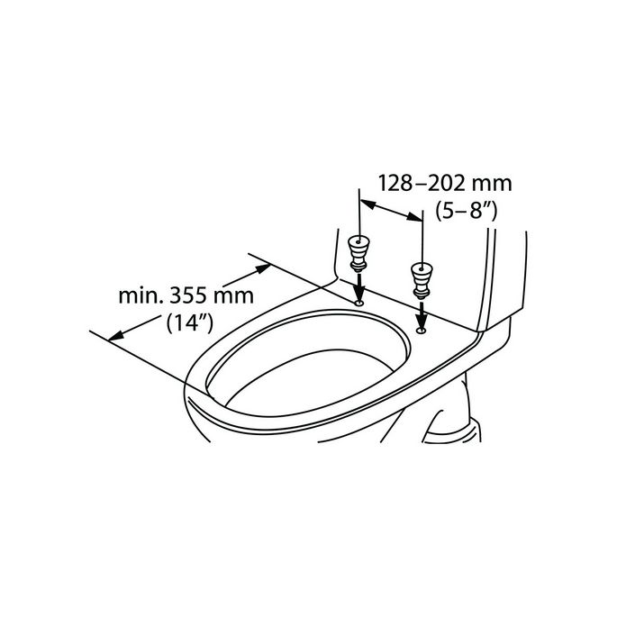 Etac Hi-Loo 80301106 WC-Sitz mit Deckel 6cm fest montiert weiß