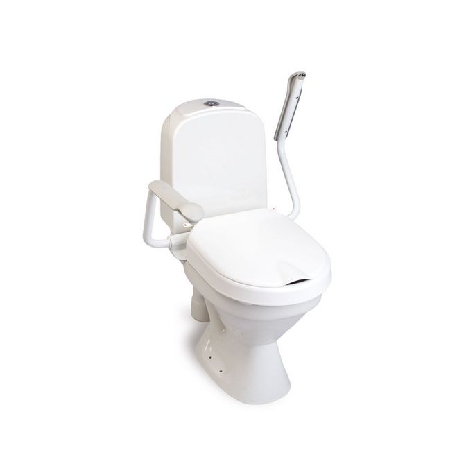 Etac Hi-Loo 803013162 Toilettensitz mit Deckel 6cm und Armlehnen weiß