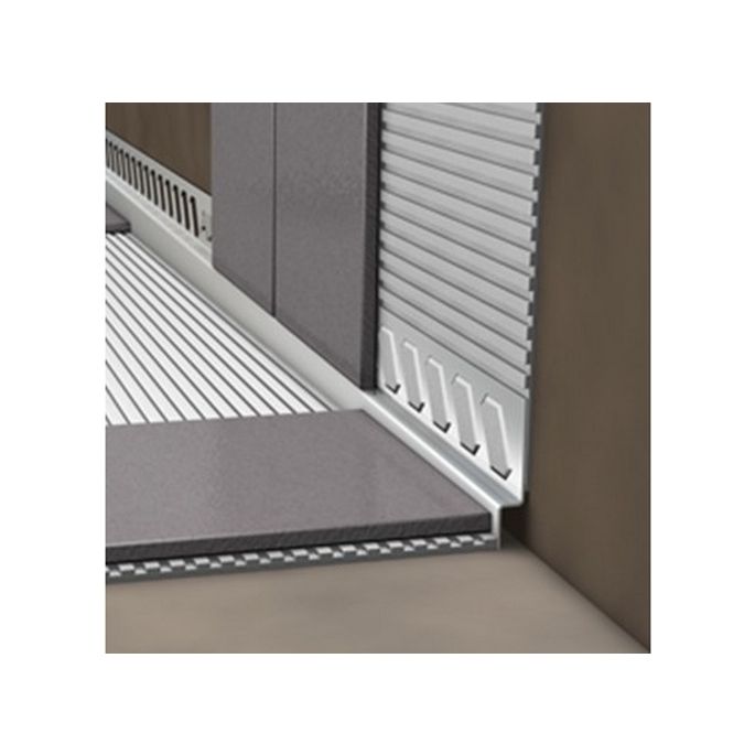 Blanke Aqua Keil Wand 8462840080R afsluitprofiel 1480x8x32mm rechts RVS verchroomd